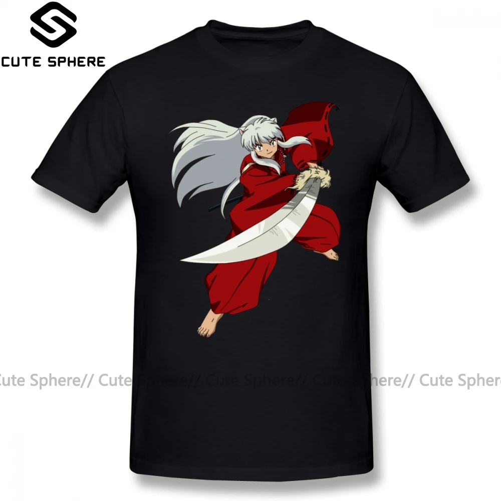 Футболка Inuyasha, футболка InuYasha, большие размеры, графическая футболка, милая Классическая Мужская хлопковая футболка с коротким рукавом