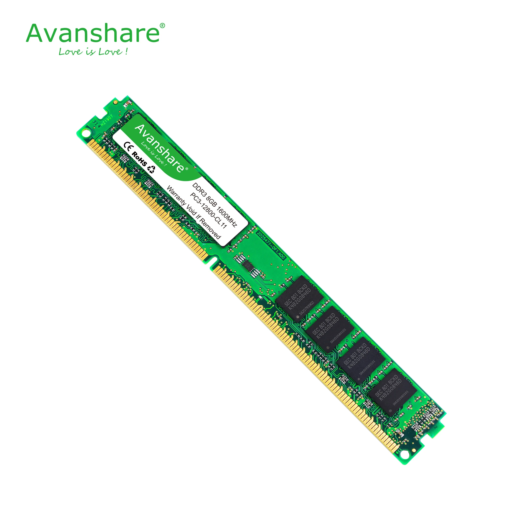 Avanshare DDR3 ОЗУ 8 ГБ 4 ГБ 2 Гб 1333 МГц 1600 МГц настольный компьютер модуль памяти для AMD Intel материнская плата 240pin 1,5 в