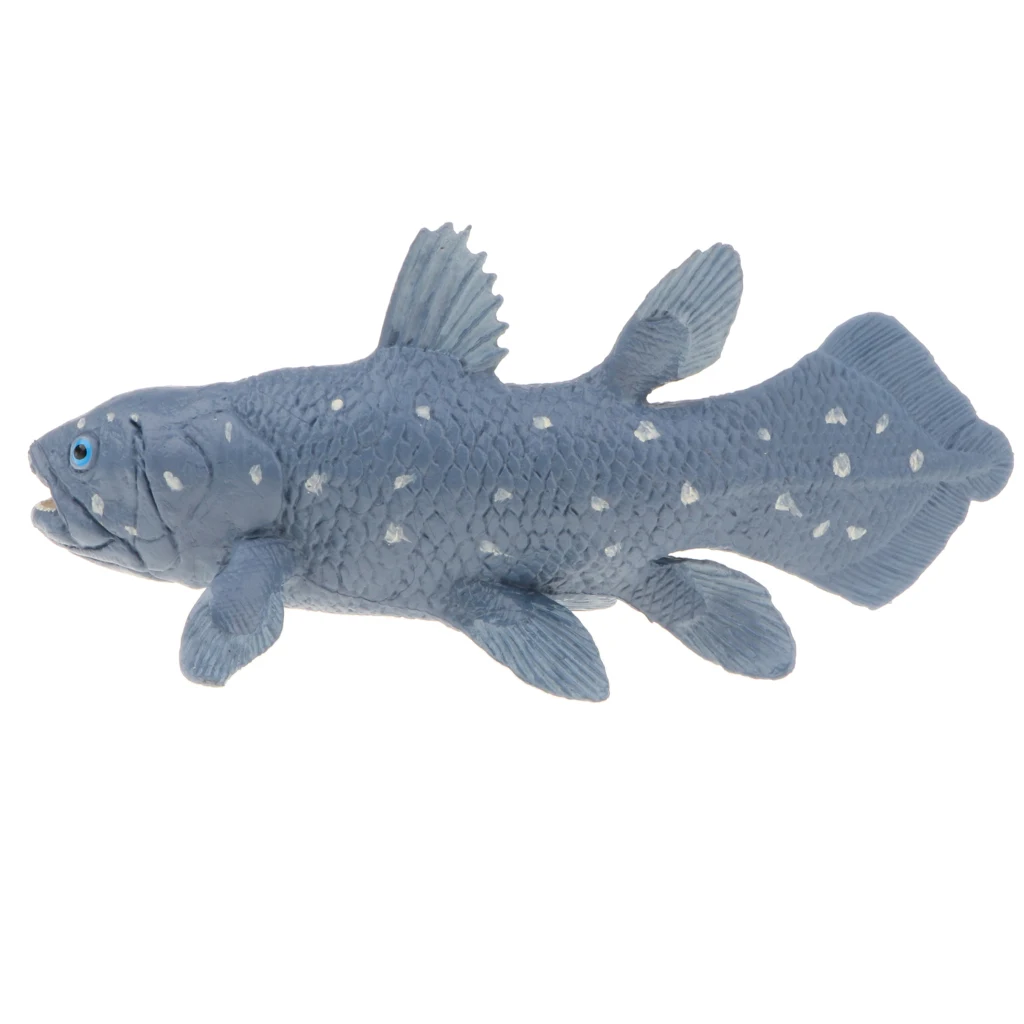  Plastic 5 Inch Coelacanth Fish Model Figurine Kids Teaching Toy Collectible Ocean Animal Latimeria  - 4000298147552