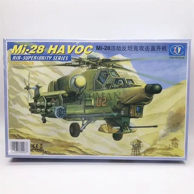 1: 72 Mi-28 Catastrophe Anti-Tank Attack Helicopter Military Assembled Model Toy 6