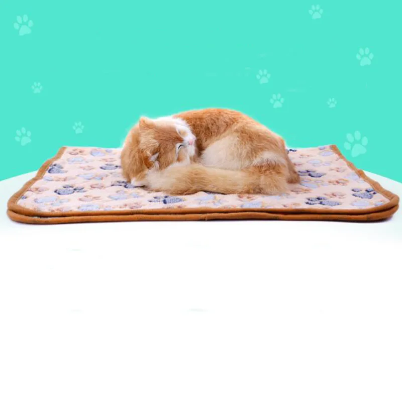 Dog Beds Mats Pet Blanket Soft Coral Fleece Dog Cat Bed Warm Sleeping Mattress Cover Puppy Cushion Pet Supplies (4)