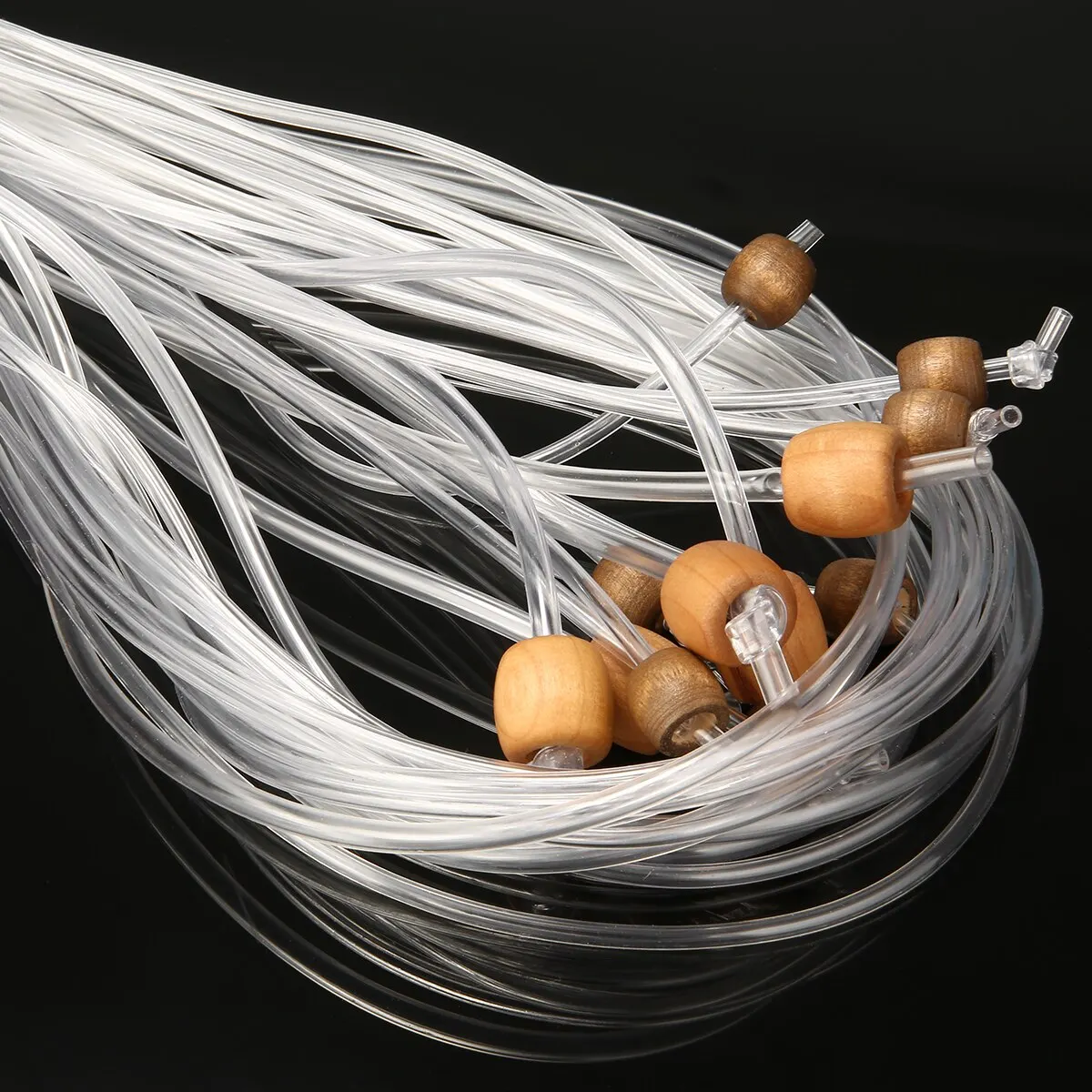 12PCS DIY Bamboo Crochet Stitch Hook Long Tunisian Crochet Hooks Knitting Needles Weave Craft Tool with Wood Bead Set