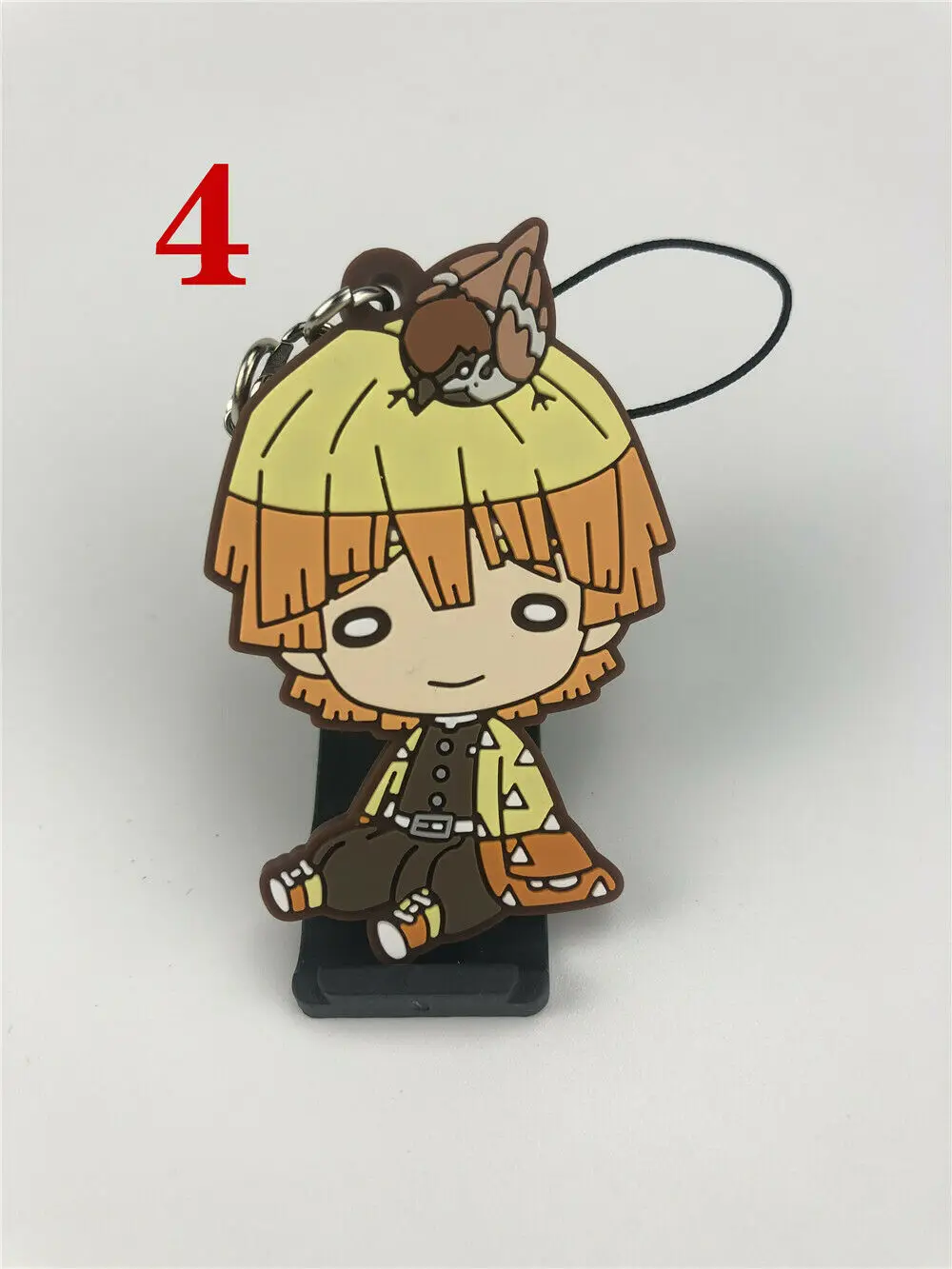 Аниме демон убийца Kimetsu no Yaiba резиновый брелок для ключей гоночные ремни Косплей - Цвет: 4