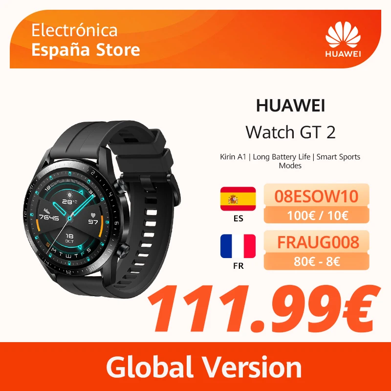 Оригинальные умные часы HUAWEI GT 2 GT2 смарт-часы с датчиком кислорода в крови 14 дней