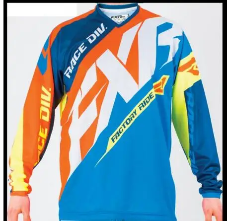 LEATT 2020leattde Nuevo Jersey de secado raspido de la bici MX de la motocicleta de la bici BMX DH MTB camiseta ropa de mang - Цвет: Синий
