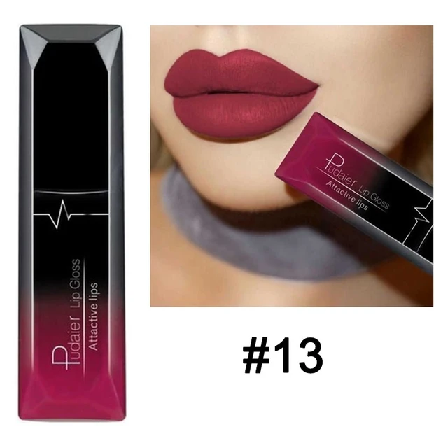 Waterproof Nude Matte Velvet Glossy Lip Gloss Lipstick Lip Balm Sexy Red Lip Tint 21 Colors Women Fashion Makeup Christmas Gifts 13