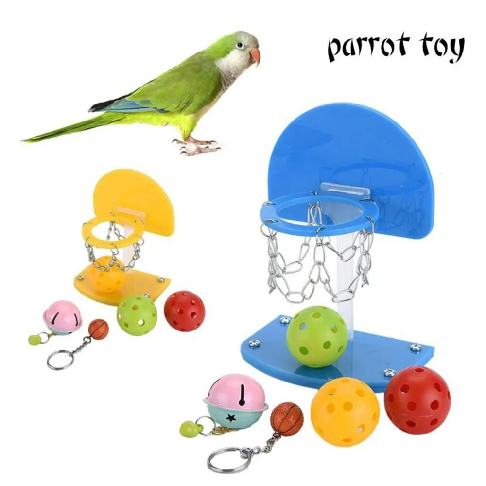 Funny Mini Basketball Hoop Basketball Shoot Toy For Parrot Intelligence 