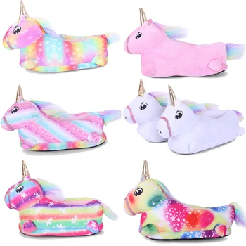 

Fashion Unicorn Slipper Children Onesie Pajamas Shoes Baby Girl Slippers for Adult Unicorn Home Shoes Baby Girls Unicorn Shoes