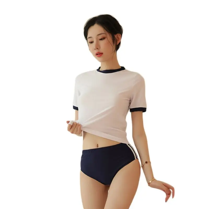 800px x 800px - Women Sexy Japanese Schoolgirl Uniform Lingerie Crop Top Briefs Sport Gym  Suit Q6PB - AliExpress Novelty & Special Use