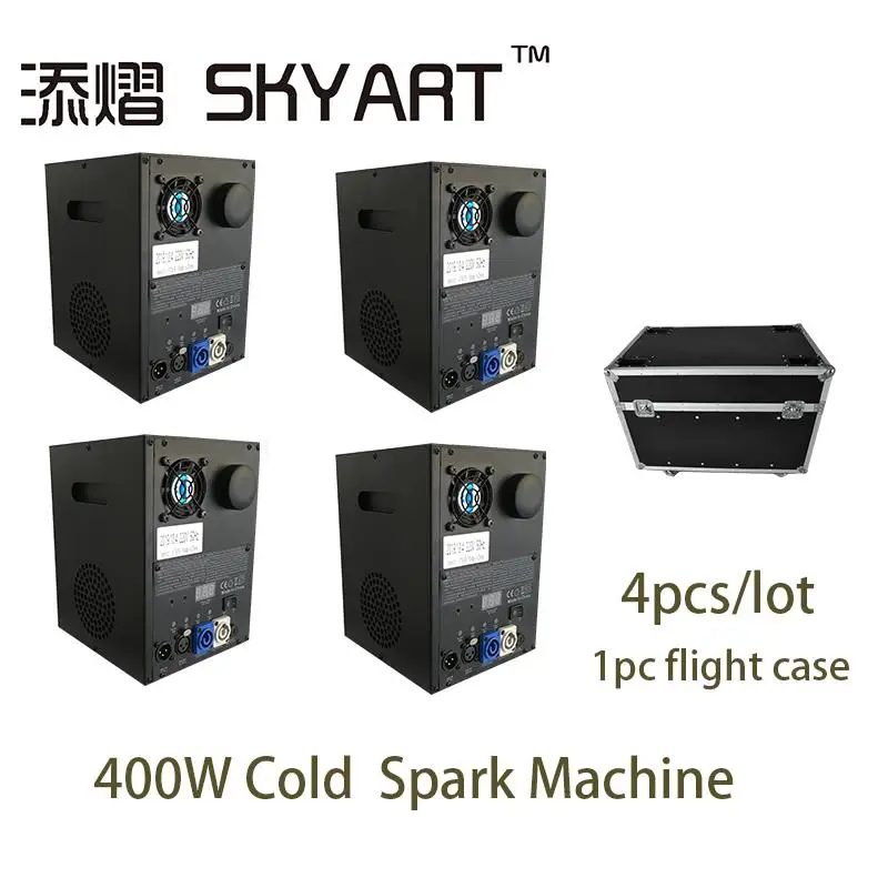 4pcs 1 case 4 шт. чехол с холодной искрой машина Фейерверк для помещений машина для сцены диско dj с ИК-пультом - Цвет: 4pcs 1 case