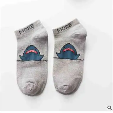 Grey shark Harajuku/пара хлопковых носков для мужчин и женщин с котом, средний палец, уличная мода, пародия INS, носки в стиле хип-хоп, женские носки-башмачки - Цвет: Grey shark
