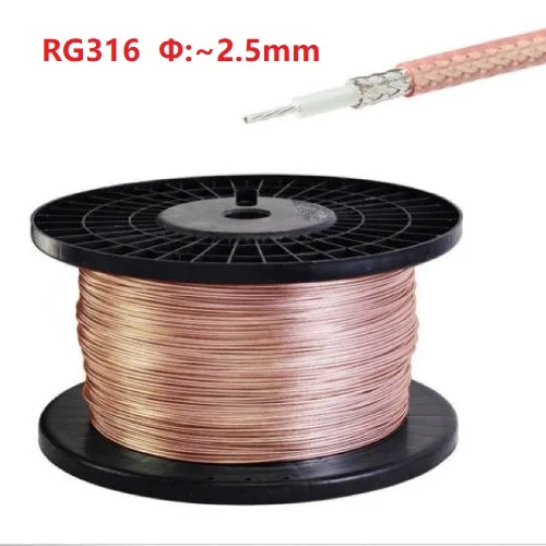 RG316 Cable 10 шт. MS-156 MS156 Штекер для RP-SMA женский тестовый зонд RG178 и RG316 провода кабеля 35 см - Цвет: RG316 Cable