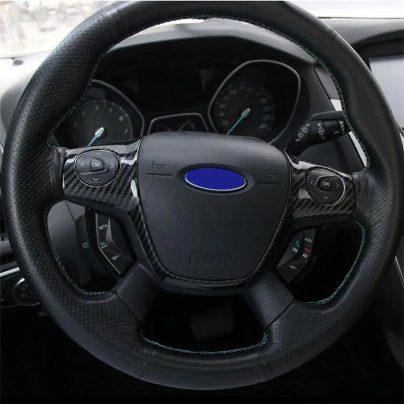 1 шт. для Ford Focus 3 MK3 (2012 2014)/для KUGA 2013 2015 Аксессуары автостайлинг отделка рулевого