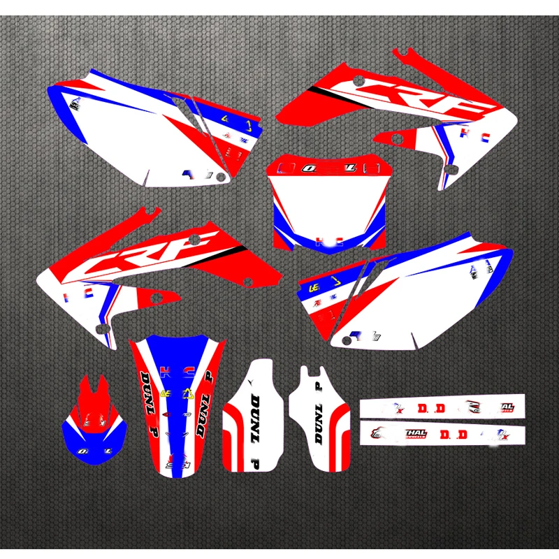 04-09 For Honda CRF 250 CRF250R Free Customized Motorcycle Sticker Decals Graphic Kit CRF250 2004 2005 2006 2007 2008 2009