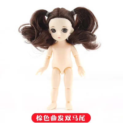 13 подвижных шарнирных 15 см 1/12 BJD куклы игрушки BJD Детская кукла Обнаженная Женская мода тела Куклы Игрушки для девочек подарок нормальная кожа - Цвет: Brown double horseta