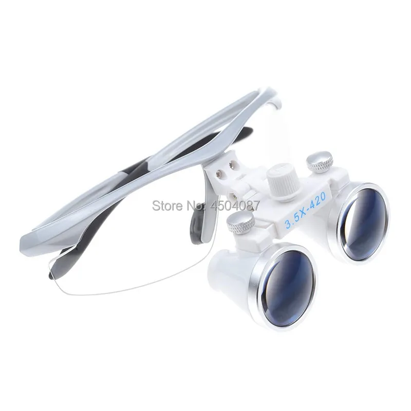

High Quality Silver Frame Style Medical Loupes 3.5X Binocular Magnifier Medical Dental Surgical Loupes