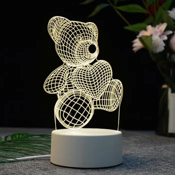 

3D LED Lamp Creative 3D LED Night Lights Novelty Illusion Night Lamp 3D Illusion Table Lamp For Home Decorative Light Gift Lover