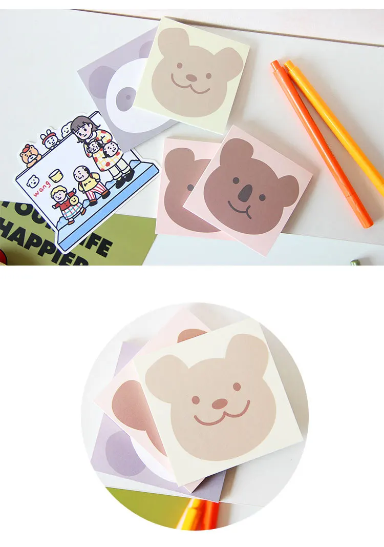 50 листов Kawaii панда, коала блокнот ежедневный DIY клейкий блокнот для заметок Escolar Papelaria школьные принадлежности милые канцелярские принадлежности