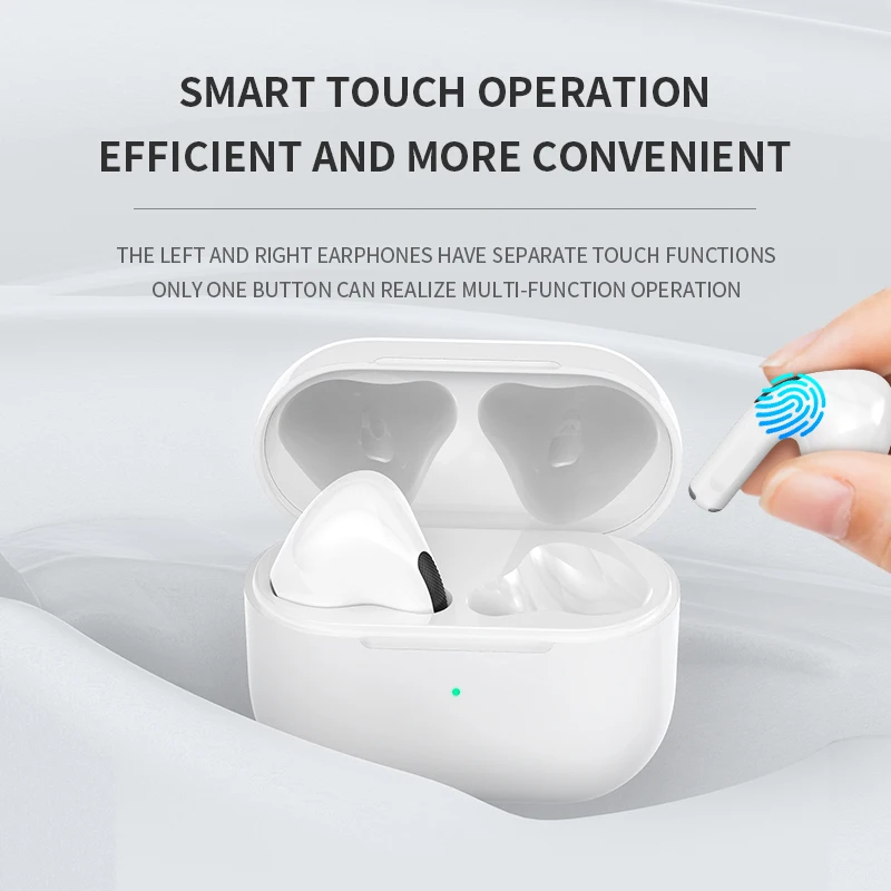 TWS Earbuds Wireless Bluetooth Earphones Headset Touch Voice Control Noise Reduction Stereo Cordless Headphones for Apple Xiaomi