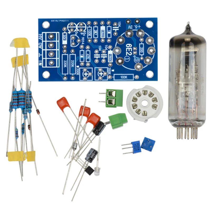 6E2 Tube Preamplifier Audio Board VU Power Level Driver Volume Indication Bile Preamp Vacuum Tone Signal Diy Kits | Электроника