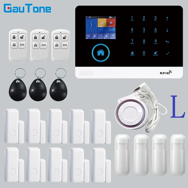 GT APP Remote Control Alarm Panel Switchable 9 Languages Wireless Home Security WIFI GSM GPRS Alarm System  RFID Card Arm Disarm PG-103-2G-L