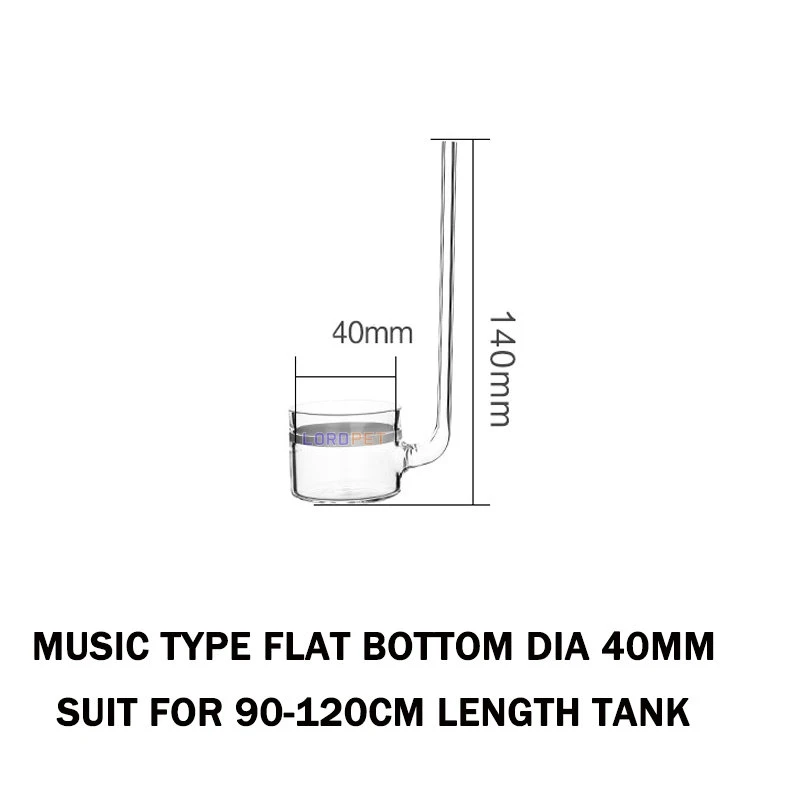 VIV ADA Тип Музыка Стиль Стекло Co2 диффузор круглое плоское дно 20-50 мм Диаметр Ada качественный распылитель для емкость для аквариумных растений - Цвет: 40mm flat