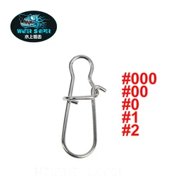Water Sniper 20pcs Stainless Steel Fishing Snap Hooked Snap Pin Fastlock Clip Accessories Tackle for Barrel Swivel Lure Hook