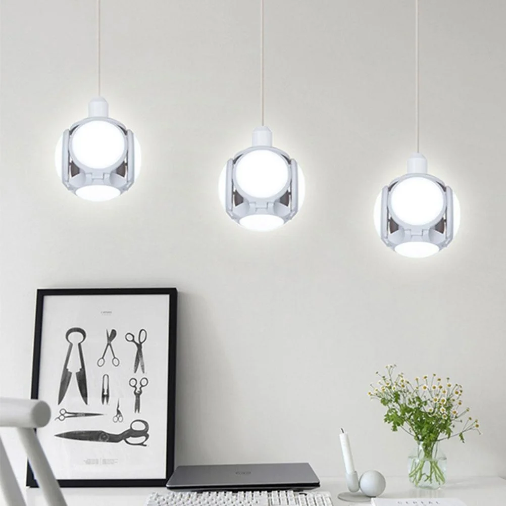 

Foldable Durable Garage Lights Basement UFO Bulb Sturdy Work Lighting Folding Football Bulb Office Round LED Night Light