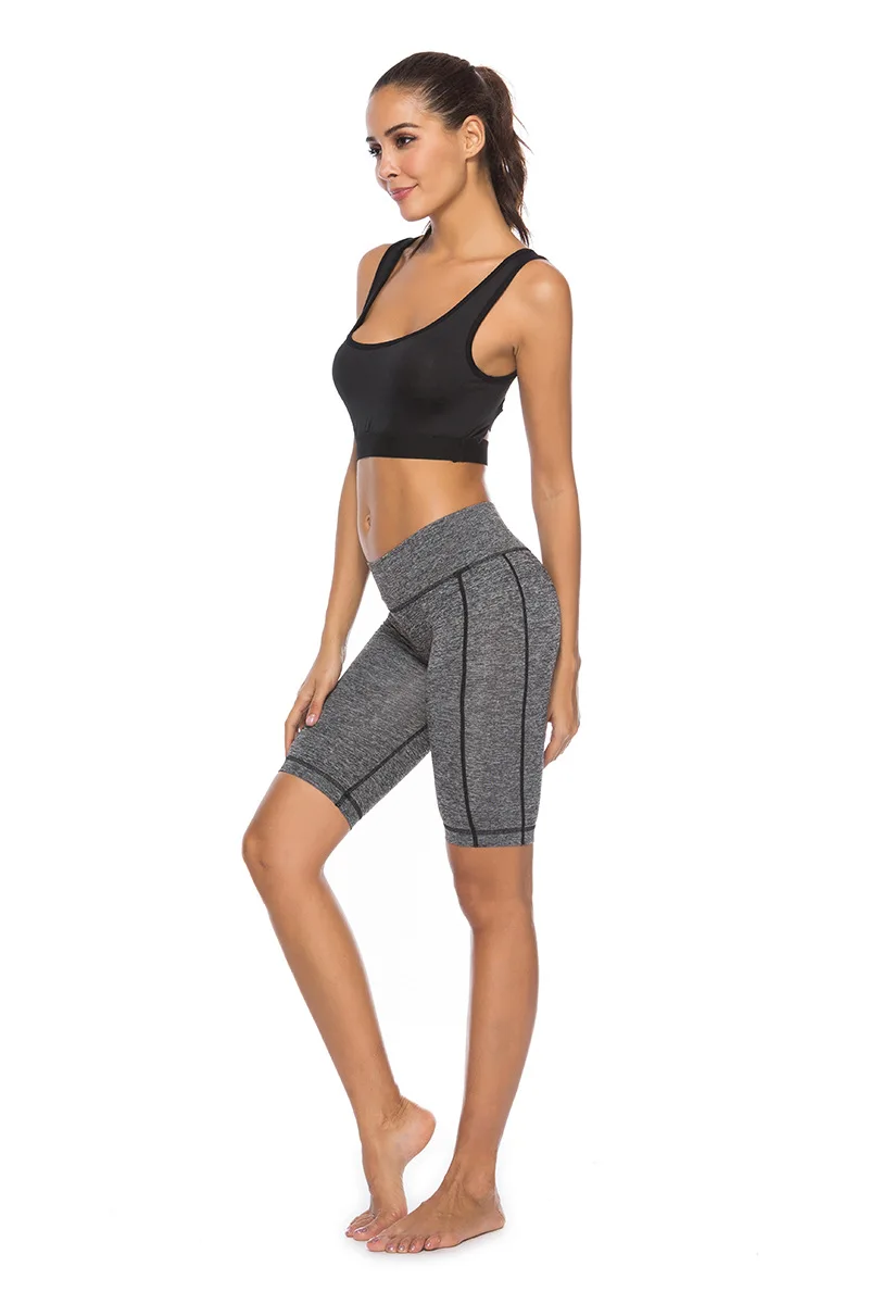 打底裤-亚马逊跨境热销新款爆款无缝高端拼接侧边口袋瑜伽裤打底裤五分裤-打底裤尽在.._ - 2