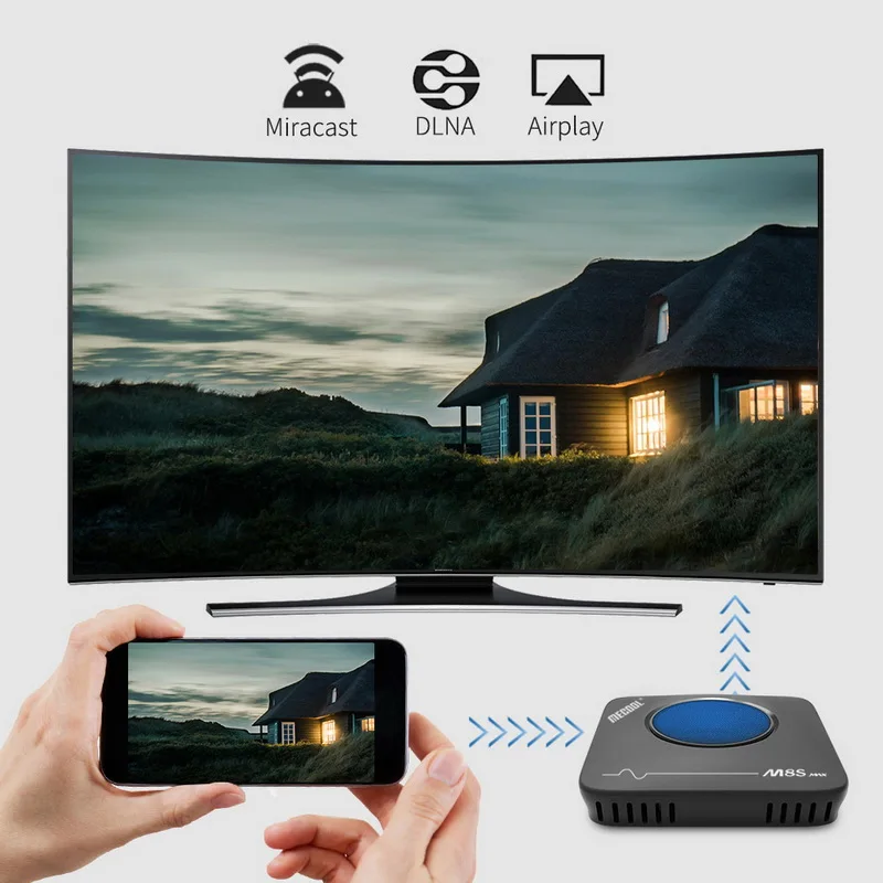 MECOOL M8S Max Smart tv Box Android 7,1 Amlogic S912 3 ГБ+ 32 ГБ 2,4G 5,8G двойной WiFi BT4.0 телеприставка 4K VP9 H.265 ТВ приставка