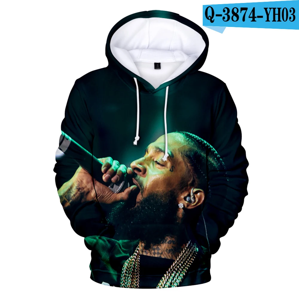 Nipsey Hussle/толстовка с 3D принтом; Базовая модная уличная Толстовка для родителей и детей в стиле хип-хоп; крутая повседневная одежда для детей; сезон осень-зима - Цвет: Q3874