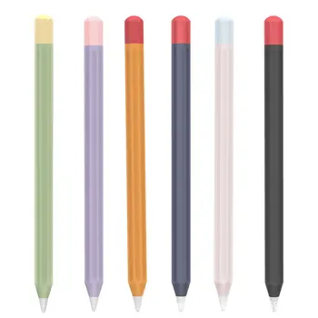 

Suitable For Apple Pencil 1 Writing Pen Color Contrast Silicone Protective Cover Anti Slip And Anti Drop Pen Cover