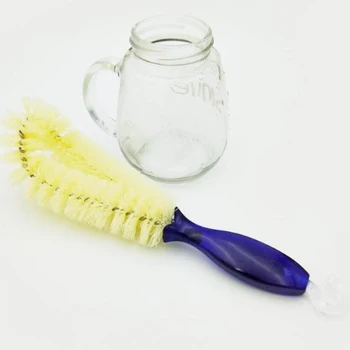 

1pc Round Head Bendable Long Handle Bottle Water Cup Brush Eco-friendly Scrubbing Clean Tool Home Kitchen Cleaning Brushes