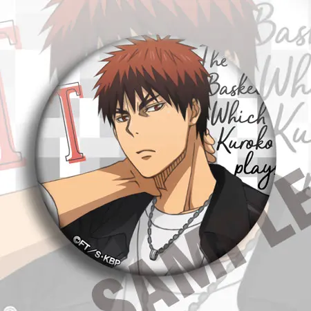 1 шт. 58 мм значок Аниме kuroko no basket Kagami Takao булавки брошь - Окраска металла: see chart