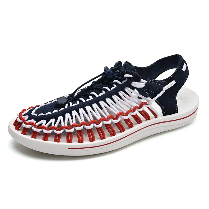 

Summer Sandals Masculina Sandalias Hombre Cool Weaving Handmade Sandalias Men Casual Sandals Men Shoes