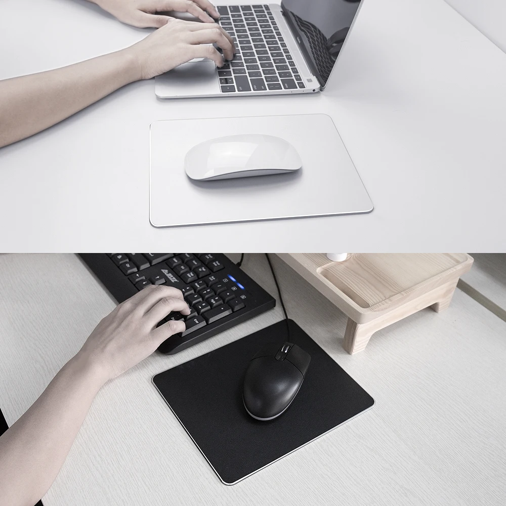 Metal Alumínio Mouse Pad Tapete Duro Suave Magia Fina Mousead Duplo Lado à Prova Dfast Água Controle Rápido e Preciso para Casa de Escritório - Imagem 2