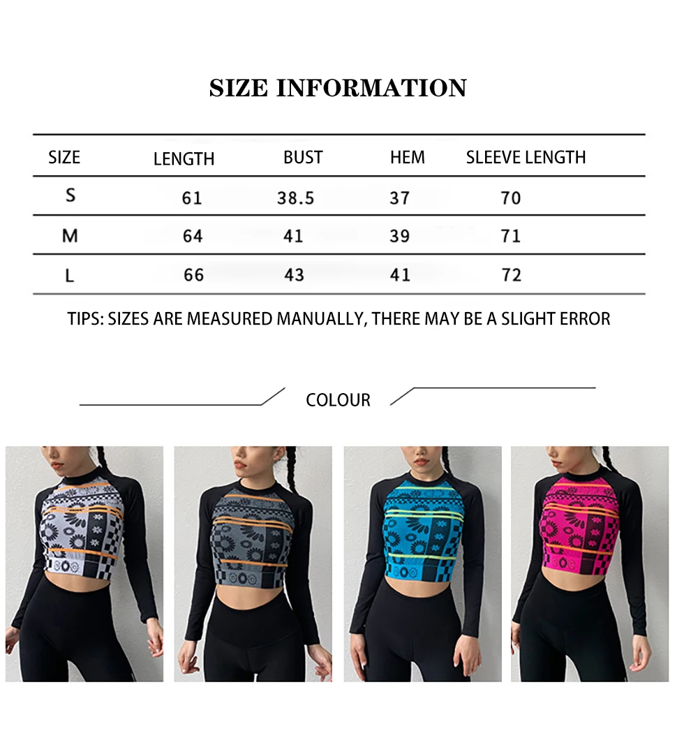 GUTA Long Sleeve Gym Yoga Sports Crop Top Women's Seamless T-shirt Fitness Woman Sport Tshirt Workout Tops For Women Sportswear
