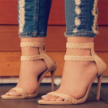 

Women's sandals thick heel super high heel ribbon waterproof table group purchase