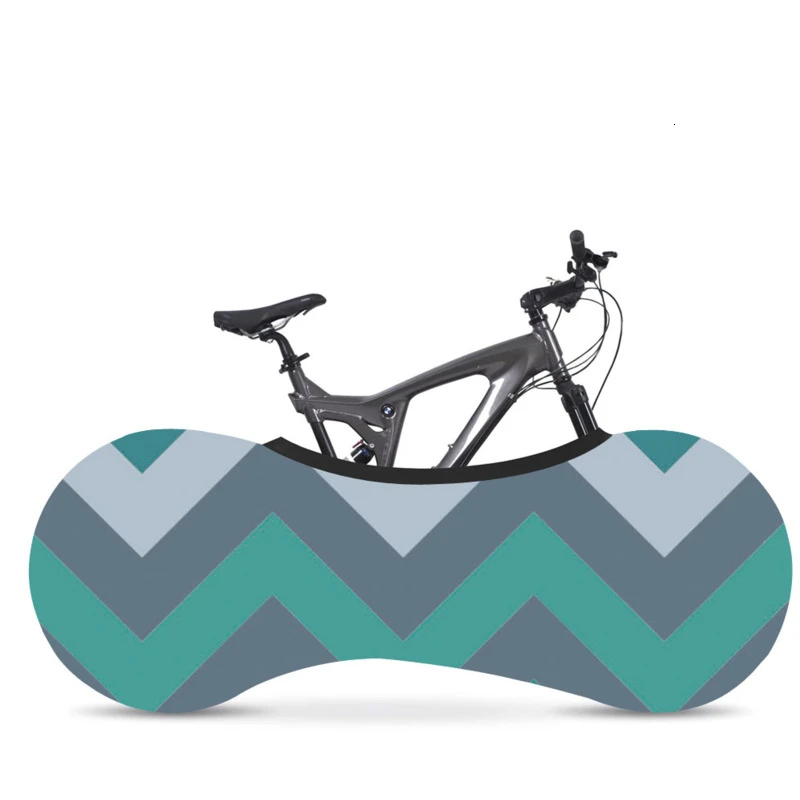 Крытая высокоэластичная Пылезащитная Крышка для горного велосипеда, защита от царапин, чехол с геометрическим рисунком для велосипедных колес, пылезащитная крышка