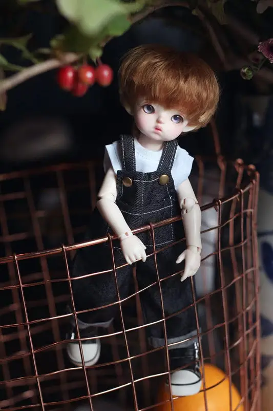 Штаны на подтяжках для куклы BJD синего цвета, подходят для 1/6, аксессуары для куклы BJD YOSD, брюки для куклы, темно-синие штаны