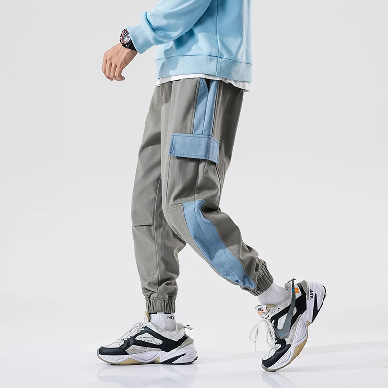 Yasword Men Pants Trousers Straight Ankle-Length Solid Color Casual Fashion Loose Male Elastic Waist Clothing Streetwear Yasword Men Pants Trousers Straight Ankle-Length Solid Color Casual Fashion Loose Male Elastic Waist Clothing Streetwear