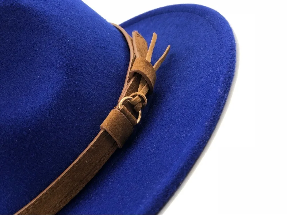Лист фетровая шляпа Мужские фетровые шляпы с поясом Для женщин Винтаж шляпы Трилби шерстяная шляпа теплая джаз шапка Femme feutre Panaman