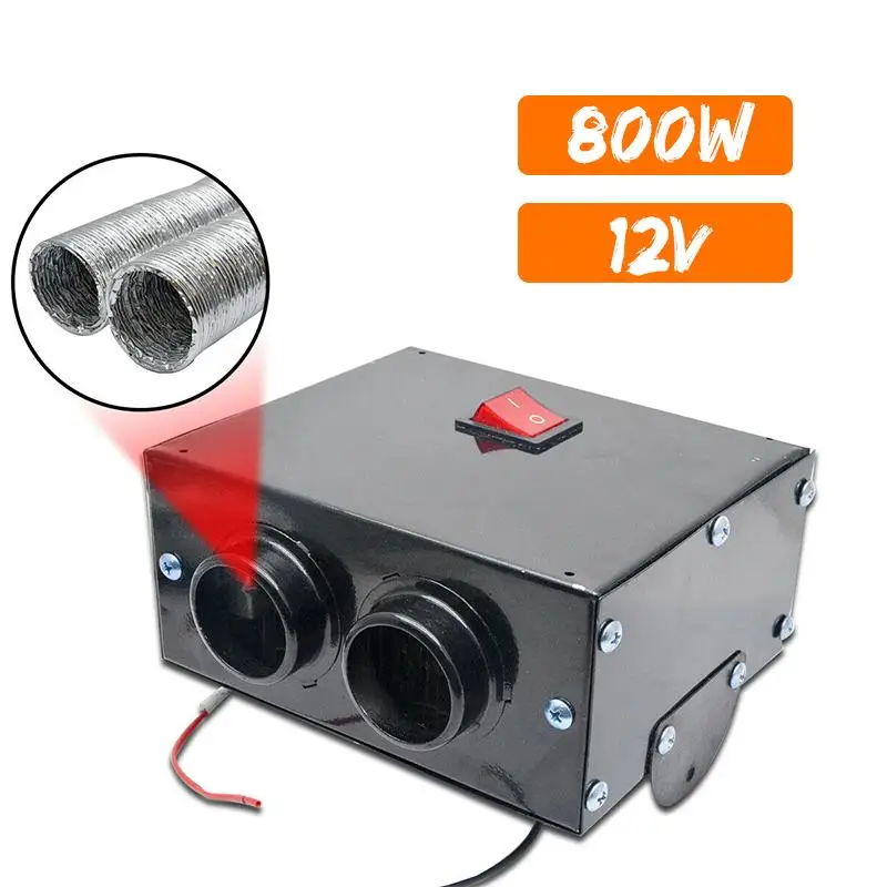 Автомобильный обогреватель 12 В 800 Вт, автомобильный стеклянный размораживающий оконный обогреватель, 2 воздуховода, теплая сушилка для автомобиля, товары для интерьера, зимние аксессуары