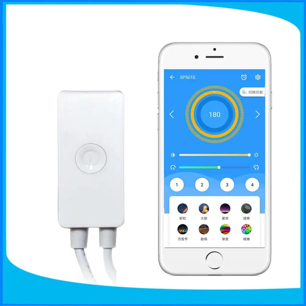 SP501E светодиодный Интеллектуальный голосовой контроллер светодиодный Symphony wifi контроллер совместим с Amazon Audio; WS2811 WS2812B WS2801 полоса