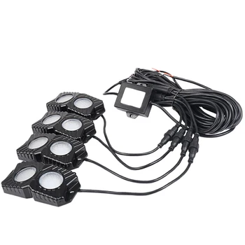 

Rgb Led Rock Light Bluetooth Multicolor Neon Led Light Set with 4/6/8 Chandeliers for Jeep Trucks Atv Suvs