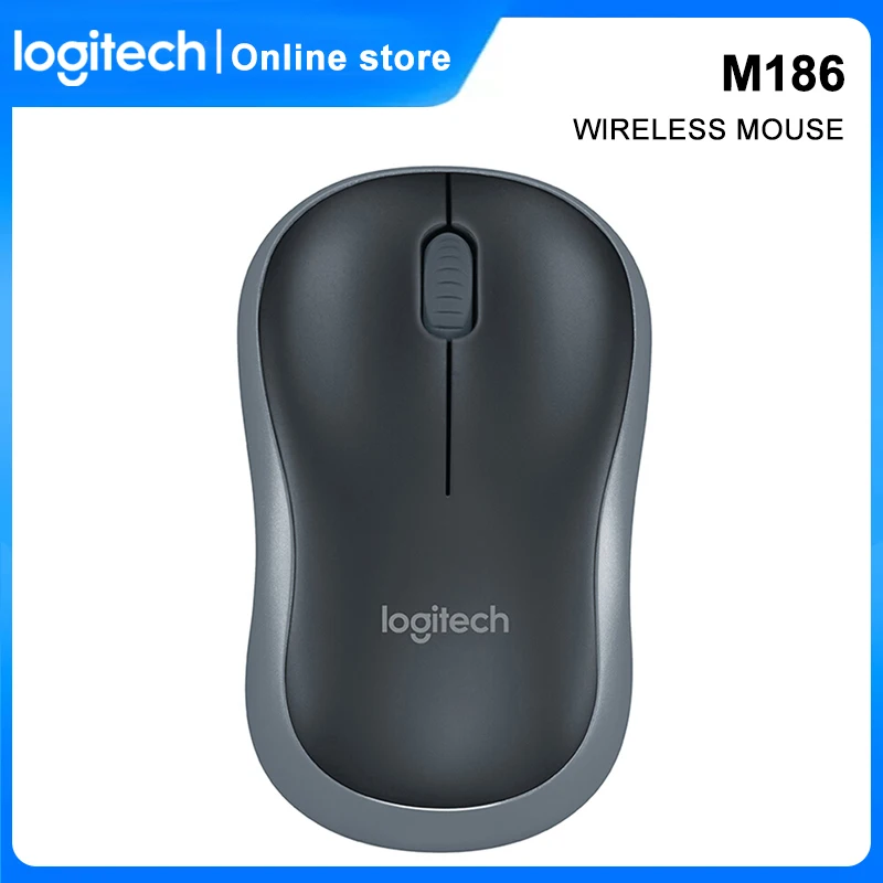 

Logitech M186 Wireless Mouse 1000DPI Optical Mice 2.4G with USB Nano Receiver for Laptop Desktop PC