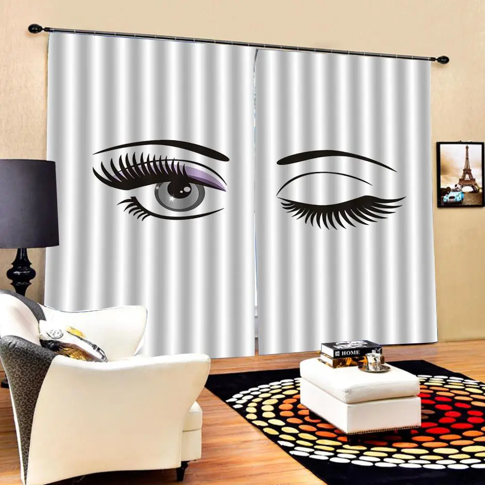 Lash& Brows Eyes модные фото окна шторы для девушки комнаты гостиной затемненные украшения дома шторы