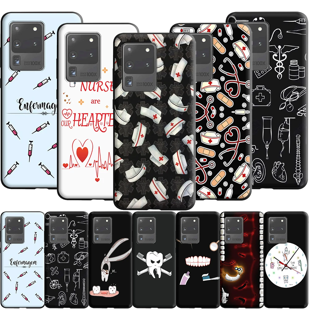 Чехол для медсестры дантиста Samsung Galaxy A5 A6 A9 M11 M30S M21 M31 M31S S21 S21S S30 Plus Ultra M51 A02 A12 A32 A52 A72