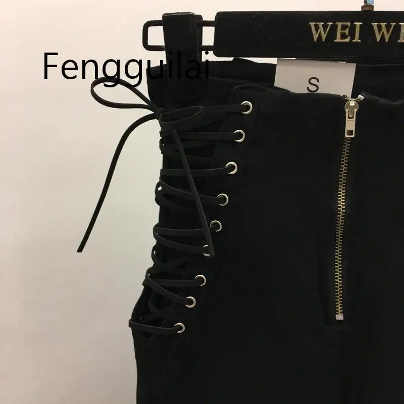 New Women Fashion New Jeans Ankle-length Pants Europe Hot Sale Lace-Up Bowknot Slim Pencil Pants Stylish Panter Female