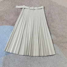 Новая женская модная сексуальная однотонная плиссированная юбка 1125